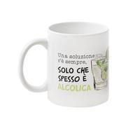 Franco Cosimo Panini O.P.S. - Taza de cerámica personalizada, con frases divertidas y de diseño atractivo, apta para horno, microondas, lavavajillas, capacidad 350 ml, formato 10 x 8 x 8 cm