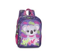 Franco Cosimo Panini WWF - Mini mochila oficial de la WWF, con compartimento principal y bolsillo frontal con cierre de cremallera, correas, ajustables y acolchadas, parte trasera y fondo acolchados,