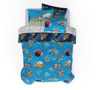 Franco Dog Man Supa Book - Juego de edredón y sábanas de Microfibra Reversible súper Suave y Acogedor con Funda, 7 Piezas, tamaño matrimonial (Producto Oficial)