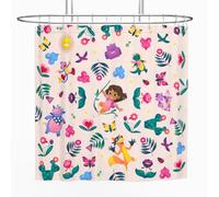 Franco Dora The Explorer Kids Bath - Juego de Cortina de Ducha y Anillos de 13 Piezas (Producto 100% Oficial)