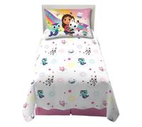 Franco DreamWorks Gabby Dollhouse - Juego de sábanas súper suaves para niños, 3 piezas, tamaño individual