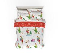 Franco Grinch by Dr. Seuss Holiday & Christmas Bedding Super Soft Comforter and Sheet Set with Sham, 7 Piece Queen Size (Official Dr. Seuss Product)