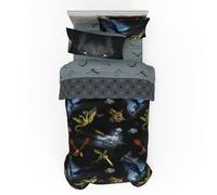 Franco How to Train Your Dragon - Juego de edredón y sábanas de Microfibra Reversible súper Suave y Acogedor con Funda, 5 Piezas tamaño Individual (Producto Oficial)