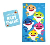 Franco Juego de Toallas de Rizo de algodón Suave para baño y Playa para niños, 25 x 50 Pulgadas, Baby Shark