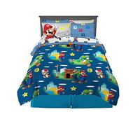 Franco Kids Bedding Super Soft Comforter and Sheet Set with Sham, 7 Piece Full Size, Mario