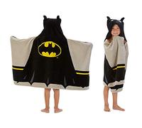 Franco Kids toalla de baño y playa de algodón suave con capucha envolvente, 24 pulgadas x 50 pulgadas, Batman