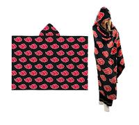 Franco Naruto Anime Akatsuki Cloud Manta con Capucha Supersuave y acogedora, diseño de Nakuto, 178 x 127 cm (Producto con Licencia Oficial) coleccionables