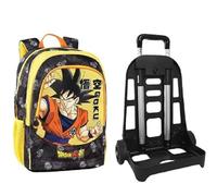 Franco Panini - Mochila Dragon Ball con carro desmontable | Trolley extraíble, Ruedas integradas