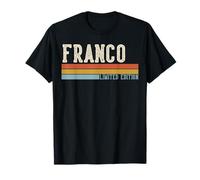 Franco Retro Vintage Hombres Niños Niños Nombre Camiseta