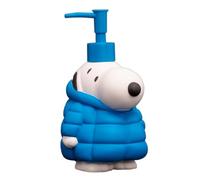 Franco, Snoopy de Peanuts, Dispensador Coleccionable de jabón, loción o desinfectante de Manos de Halloween, Snoopy de Vacaciones de Navidad con un Abrigo Acolchado, 489 g