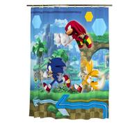 Franco Sonic Anime - Juego de Cortina de Ducha y Anillo de 13 Piezas, (Producto 100% Oficial)