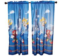 Franco Sonic The Hedgehog - Juego de Cortinas para Ventana de habitación de niños, 82 x 63 Pulgadas, Producto Oficial de Sega, Las Impresiones Pueden Variar