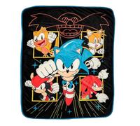 Franco Sonic The Hedgehog - Juego de Funda nórdica de Felpa Suave para niños, 127 x 152,4 cm (Producto con Licencia Oficial)