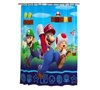 Franco Super Mario Juego de Cortina de Ducha y Anillos, 13 Piezas (Producto 100% Oficial)