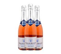 François Montand Rosé Chardonnay Brut Champagne 75 spumoso rosado (Caja de 3 Botellas de 75 cl)