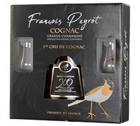 FRANCOIS PEYROT COGNAC XO EXTRA OLD GRANDE FINE CHAMPAGNE 70 ONFEZIONE CON 2 BICCHIERI