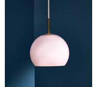 FRANDSEN Lámpara colgante de bola, opal rosé, Ø 18 cm, cristal