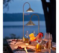 FRANDSEN Lámpara de pie LED Grasp, color latón, altura 72 cm