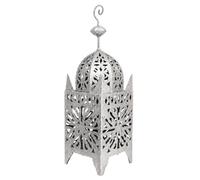 Frane - Farol marroquí (51 cm, hecho a mano, metal, para jardín, velas, decoración para salón, terraza, balcón y entrada)
