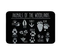 Franela Alfombras Animal Salvaje De La Granja Bear Paws Decorativa Franela Carpets Súper Absorción De Agua Alfombra Exterior para Puerta para Oficina Jardín Pasillo 60X40Cm