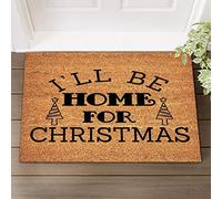 Franela Alfombras Apoyando A I'Ll Be Home para Navidad Resistente A La Suciedad Alfombra Exterior para Puerta Suave Alfombras para Hogares Jardín Fiesta 60X40Cm