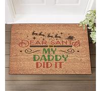 Franela Alfombras Apoyando A Querido Santa Mi Papá Lo Hizo Suave Alfombras Esponjosa Estera Interior para Oficina Salón Pasillo 60X40Cm