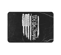 Franela Alfombras Bandera Estadounidense Nosotros El Pueblo Constitución Personalizada Alfombra Exterior para Puerta Muy Suave Bienvenida Alfombra para Fiesta Jardín Dormitorio 60X40Cm