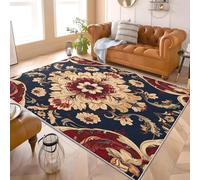 Franela Alfombras de Habitacion Antideslizantes 140x200 cm Patrones Retro Europeos Y Tradicionales Tapete Suave que No se Desprende, GeometríA Alfombras Para Interiores Para Sala, Dormitorio, Comedor