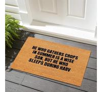 Franela Alfombras El Que Recoge Las Cosechas En Verano Es Un Hijo Sabio Personalizada Alfombra Exterior para Puerta Decorativa Estera Interior para Pasillo Dormitorio Comedor 60X40Cm
