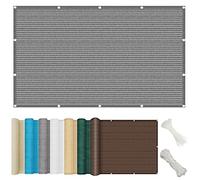 Frangiviento e Protezione Solare per Balcone 65x500 cm, Copertura Grigia con Occhielli e Fascetta, Recinzione per Giardino Esterno e Privacy