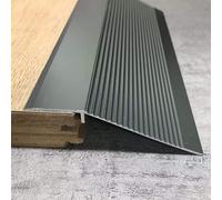 Franja del piso Divisor Divisor de piso, Metal de ttsition de la puerta, rampa/reductora de umbral de piso desigual para la puerta interior al aire libre, moldura de borde impermeable grises no