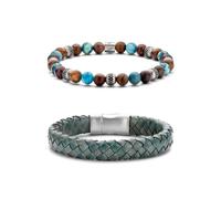 Frank 1967 7FR-SET039 - Juego de pulseras (2 unidades, 23 cm), diseño de cadeau voor hem