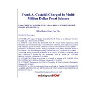 Frank A. Castaldi Charged In Multi-Million Dollar Ponzi Scheme: Prospect Heights Businessman Nets 200 To 300 Investors In Scheme
