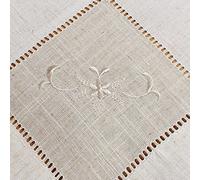 Frank Flechtwaren Camino de Mesa “Motivo de casa de Campo” Crema, Beige, 85 x 85 cm