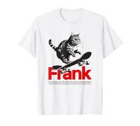FRANK - hermoso nombre de niño con gato y monopatín Camiseta