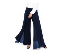 Frank Lyman - Pantalones Anchos de Chifón Midnight Navy - Trousers - Mujer - Azul - 2XL -