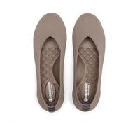 Frank Mully Bailarinas anchas para mujer, zapatos de ballet de punto, cómodos y redondos, para mujer, caqui, 37 EU Ancho