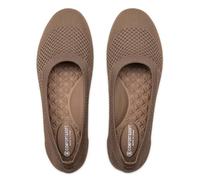 Frank Mully Bailarinas anchas para mujer, zapatos de ballet de punto, cómodos y redondos, para mujer, marrón oscuro, 42.5 EU Ancho