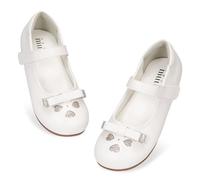 Frank Mully Mary Jane - Zapatos de bailarinas para niñas, para fiestas, escuelas, bodas, niños pequeños, Blanco, 31 EU