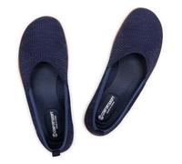 Frank Mully Zapatos Planos para Mujer, Puntera Ancha, de Punto, Anchos, cómodos, Marino, 38 EU