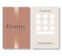 Frank Paperman® 200 Tarjetas de Bonificación para Salón y Estudio - 10 de Fidelidad de Belleza para Sellar, Rosa, Recompensa para Clientes, Lealtad