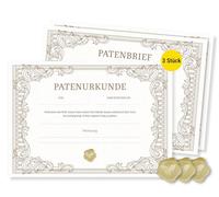 Frank Paperman® | 3 certificados de padrino y carta de padrinos | Klassich | Set Urkunden zum Taufe | Geschenk für Patentante und Patenonkel | Baubrief ahijado