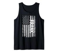 Frank Personal Nombre American Flag Retro Mujeres Mujeres Camiseta sin Mangas