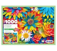 Frank Rompecabezas de 1000 piezas de flores arcoíris para niños y adultos, divertido y desafiante tener ilustraciones realistas, rompecabezas para enfoque, memoria, impulso mental - 34023