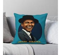 Frank Sinatra Frank Sinatra - Funda de almohada cuadrada de poliéster y lino y terciopelo, con cremallera, para decoración de coche