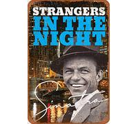 Frank Sinatra Strangers In The Night Carteles de chapa vintage Cartel de chapa Retro Letrero de metal Placa Arte Decoración de pared 8 × 12 Pulgadas