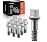 Frankberg 10 tornillos para ruedas 0009904807 | Compatible con: Clase C W202, Clase A W168, Vaneo 414, Clase E W124, CLK C208, Clase E Modelo T S210, Clase CLC CL203