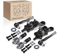 Frankberg 2 articulaciones de soporte + 2 x rótulas de dirección + 2 x barra de acoplamiento eje delantero compatible con Land Cruiser 90 J9 4 Runner N18 H.i.l.u.x Replace# 4334039325,45046-39335