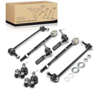 Frankberg 2 barras de acoplamiento + 2 articulaciones de soporte + 4 x rótulas de dirección delanteras compatibles con Equinox Torrent Replace# ES800030, K80460