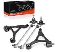 Frankberg 2 brazos de suspensión + 2 articulaciones de soporte + 2 barras de acoplamiento eje delantero compatible con XC90 I 275 2.4L-4.4L 2002-2014 Replace# 31201485
